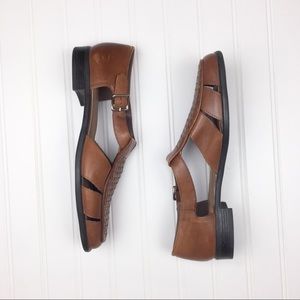 Brown Boho Closed-Toe Sandals